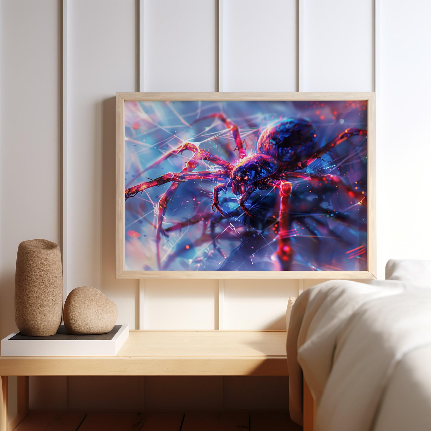 Neon Weaver | Wooden Framed Poster