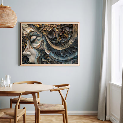 Serenade of the Spirals | Wooden Framed Poster