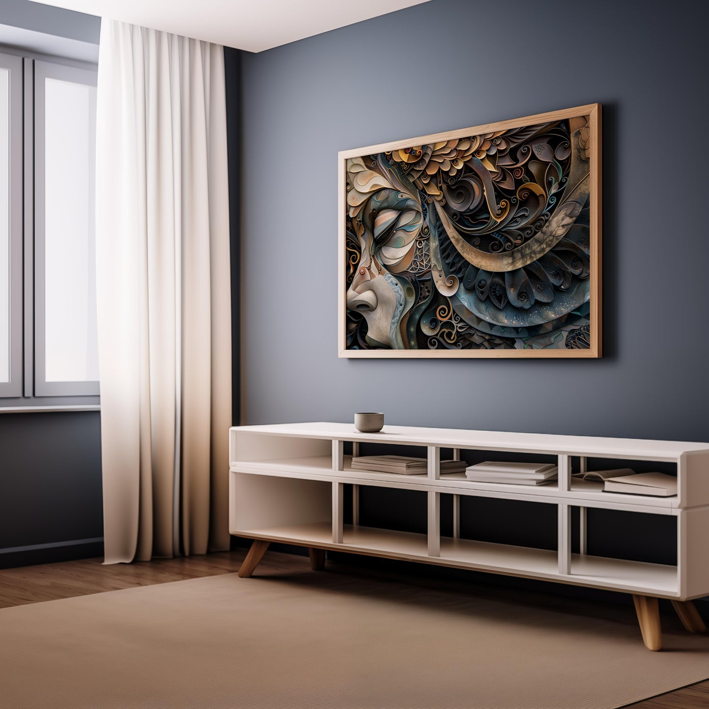 Serenade of the Spirals | Wooden Framed Poster