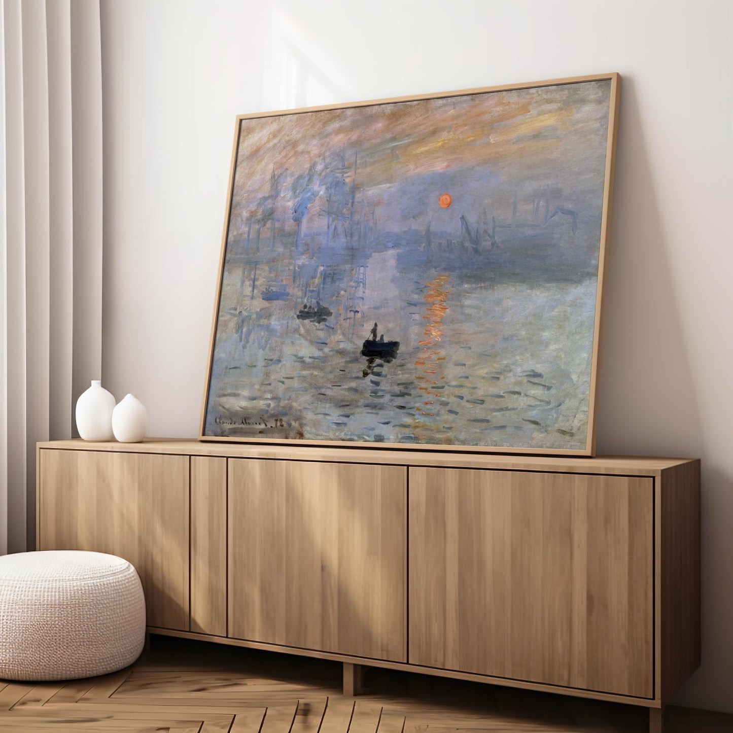 Impression, Sunrise | Wooden Framed Poster