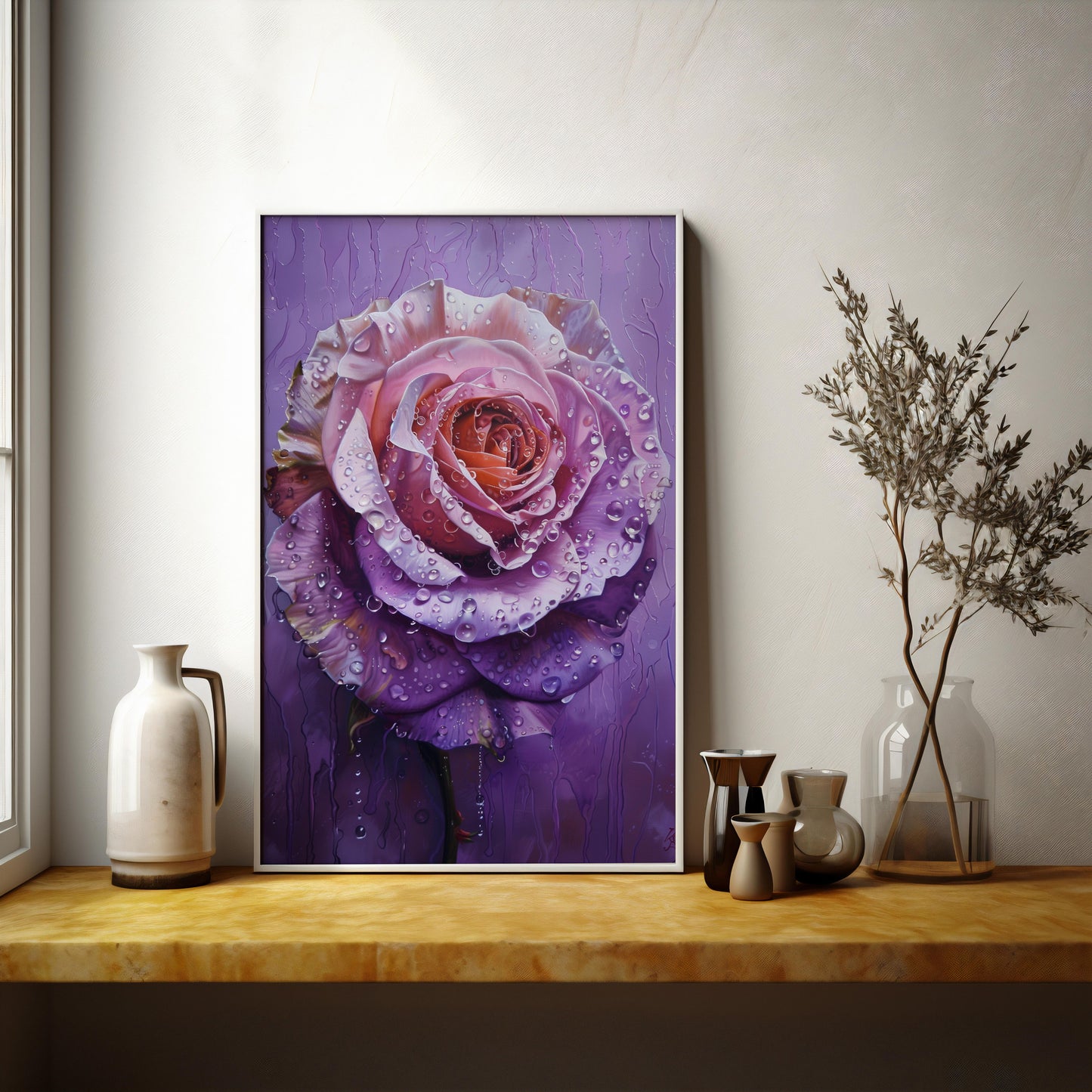 Dew-kissed Elegance | Brushed Aluminum Print