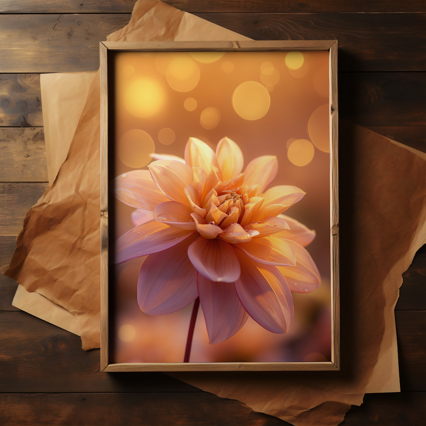 Golden Embraces | Brushed Aluminum Print