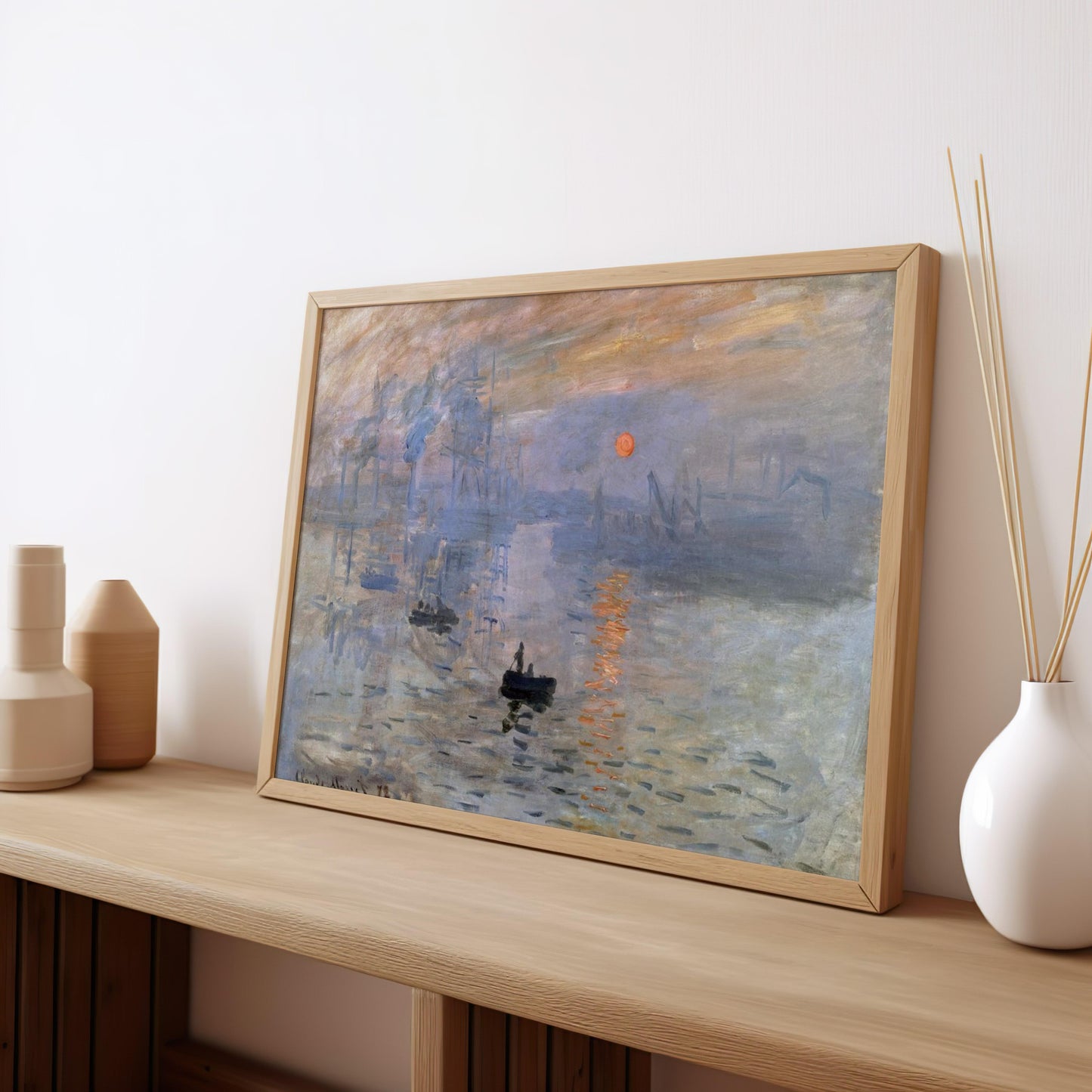 Impression, Sunrise | Wooden Framed Poster