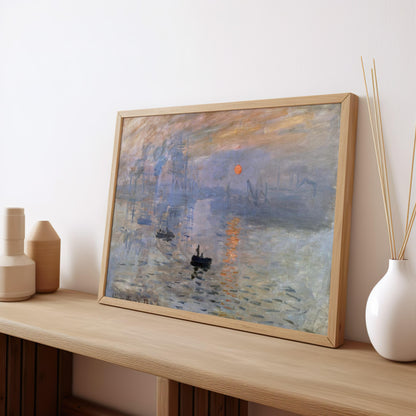 Impression, Sunrise | Wooden Framed Poster