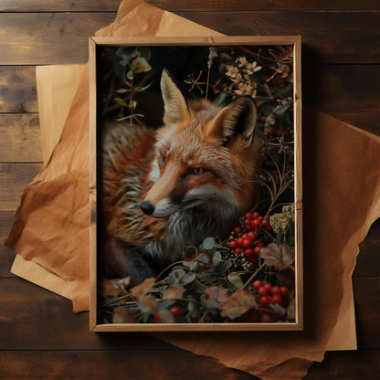 Autumn's Sentinel | Wooden Framed Poster