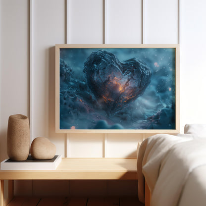 Frozen Embrace | Wooden Framed Poster