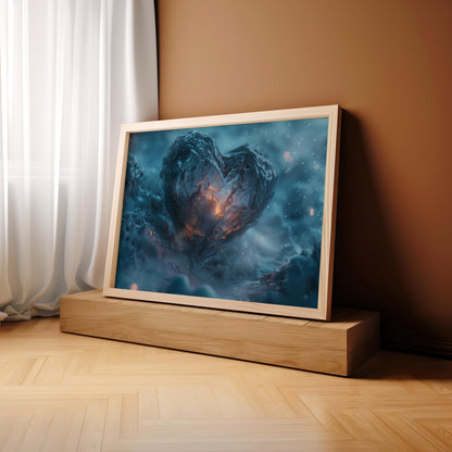 Frozen Embrace | Wooden Framed Poster