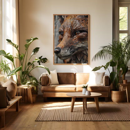 Woodland Watcher | Premium Wooden Framed Poster