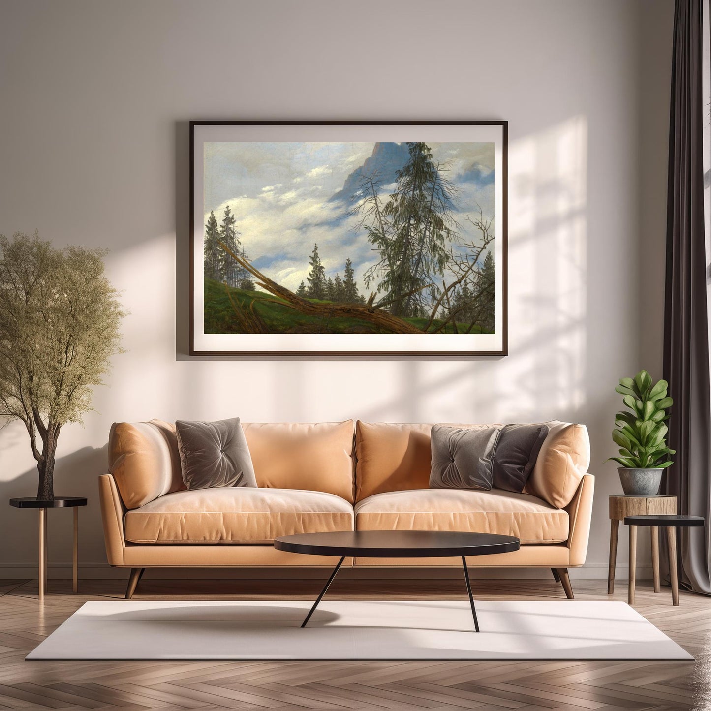 Mountain Peak with Drifting Clouds | Acrylic Print