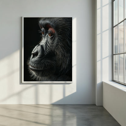 Silent Contemplation: The Primate's Perspective | Premium Wooden Framed Poster