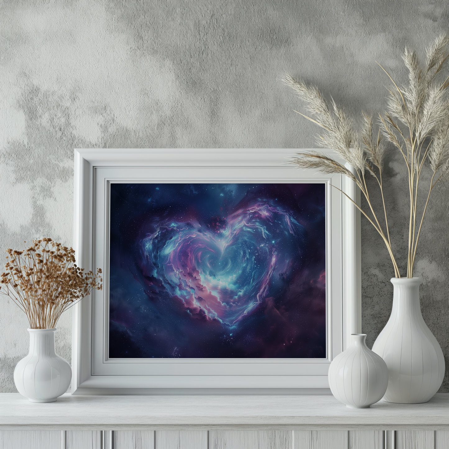 Celestial Love Embrace | Brushed Aluminum Print