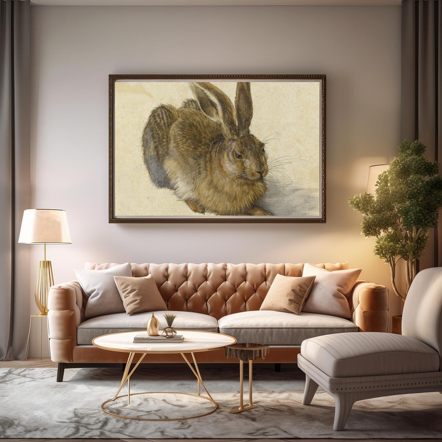 Young Hare | Premium Wooden Framed Poster