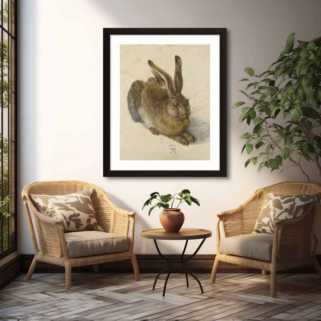 Young Hare | Brushed Aluminum Print