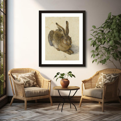 Young Hare | Metal Framed Poster