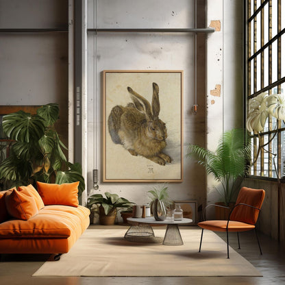 Young Hare | Metal Framed Poster