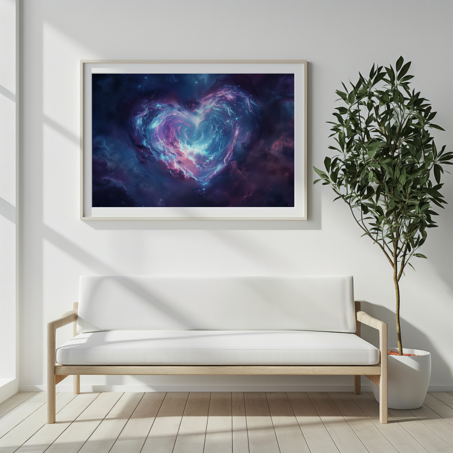 Celestial Love Embrace | Brushed Aluminum Print