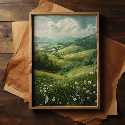 Quiet Meadows | Wooden Framed Poster