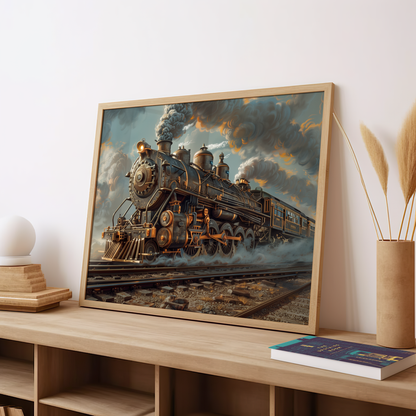 Iron Titan of the Tracks | Wooden Framed Poster