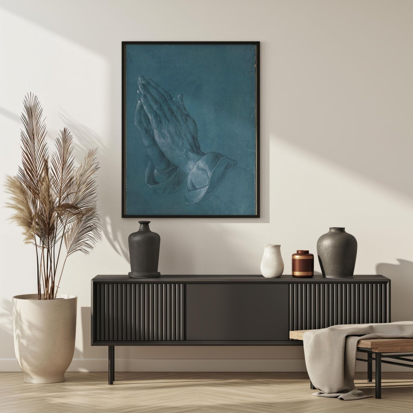 The Praying Hands | Brushed Aluminum Print