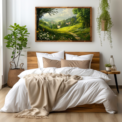 Village Vista | Wooden Framed Poster