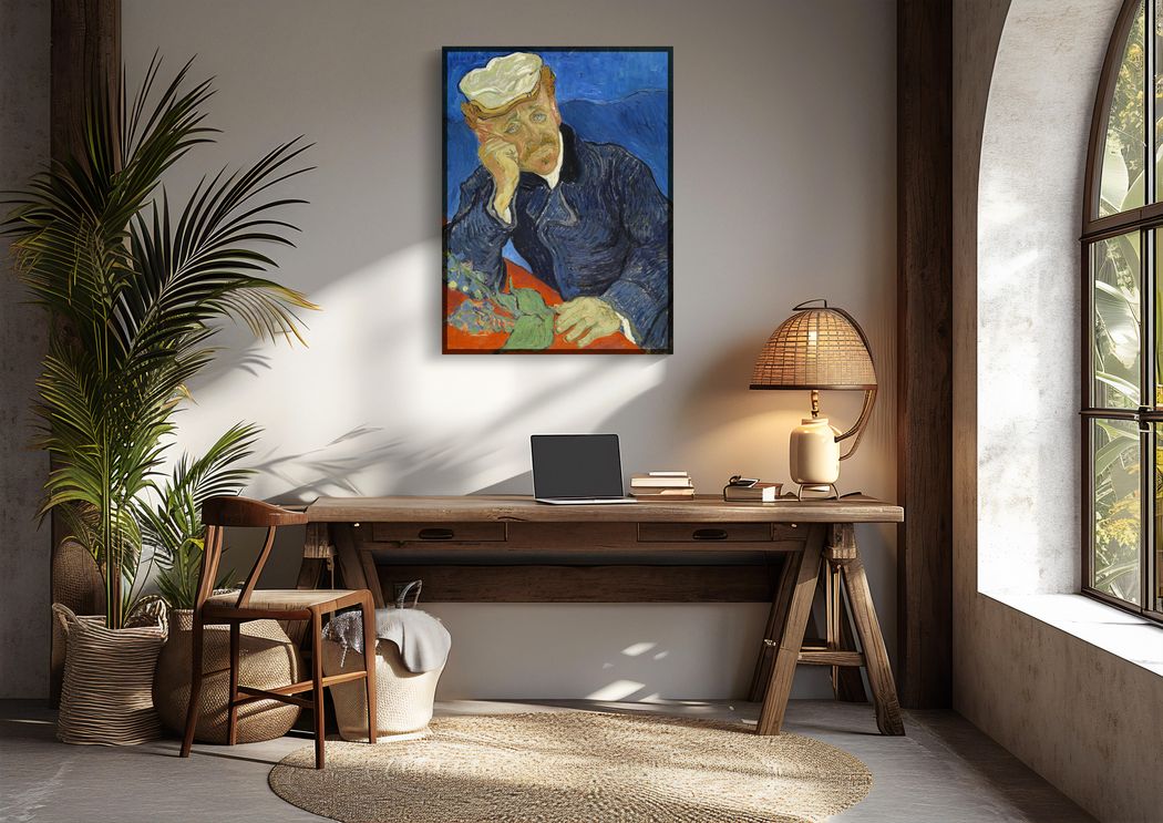 Portrait of Dr. Gachet | Wooden Framed Poster