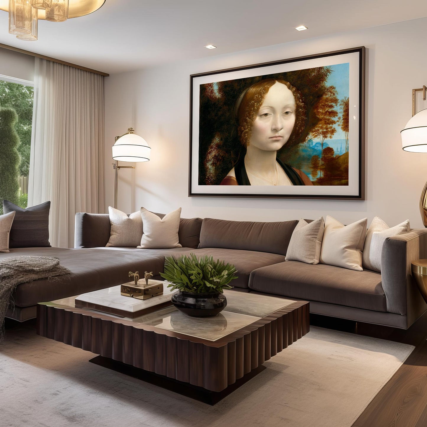 Ginevra de' Benci | Brushed Aluminum Print