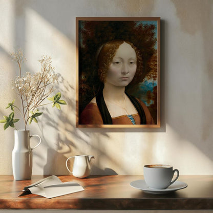 Ginevra de' Benci | Brushed Aluminum Print