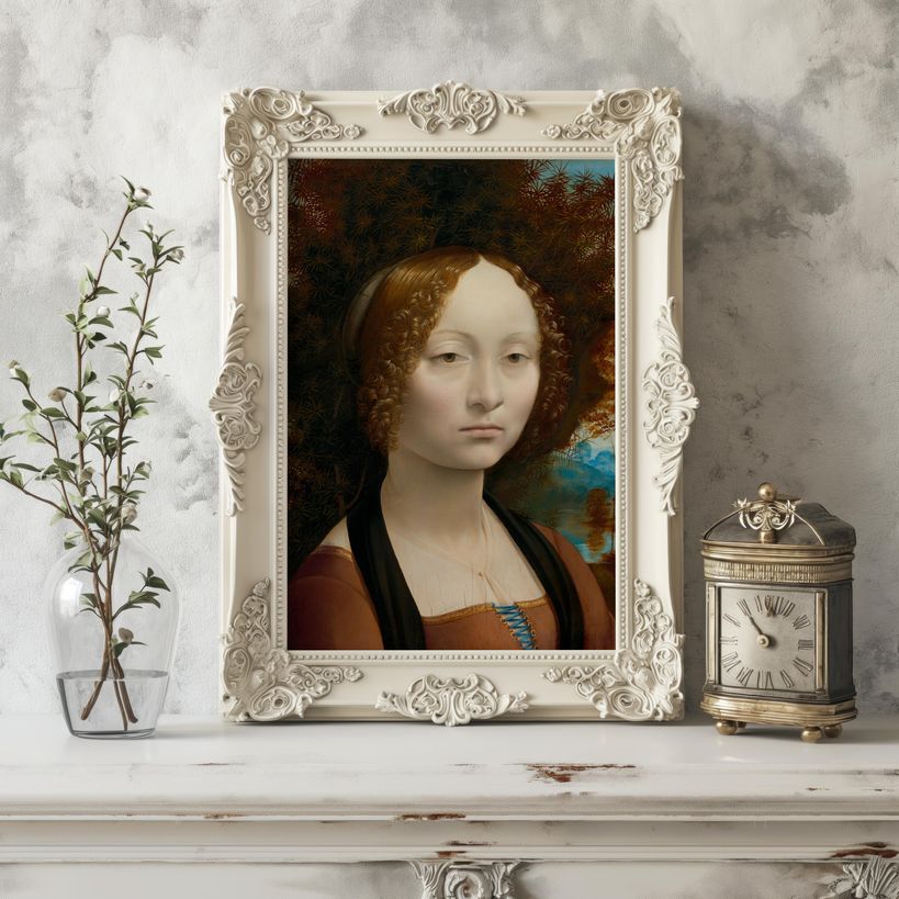 Ginevra de' Benci | Metal Framed Poster