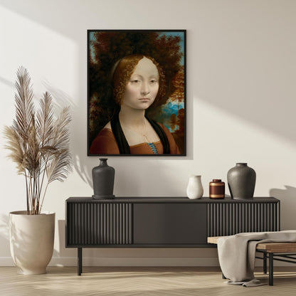 Ginevra de' Benci | Premium Wooden Framed Poster