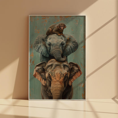 Gentle Giants and Tiny Treasures | Wooden Framed Poster