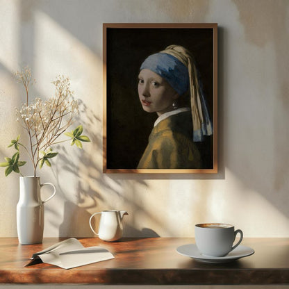 Girl with a Pearl Earring | Premium Wooden Framed Poster