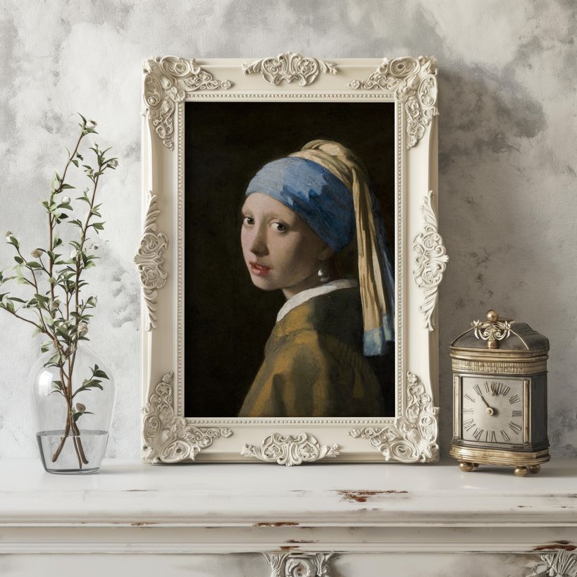 Girl with a Pearl Earring | Premium Wooden Framed Poster