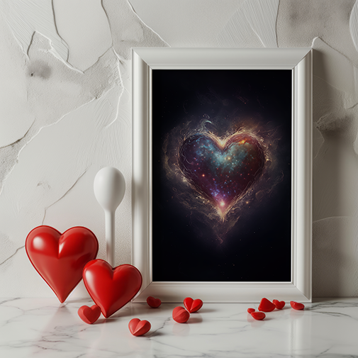 Heart of the Universe | Wooden Framed Poster