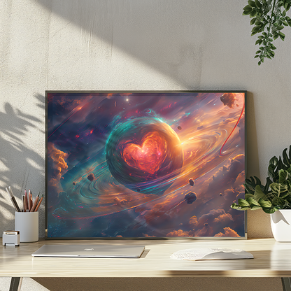 Cosmic Embrace | Wooden Framed Poster