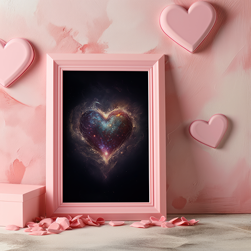 Heart of the Universe | Wooden Framed Poster