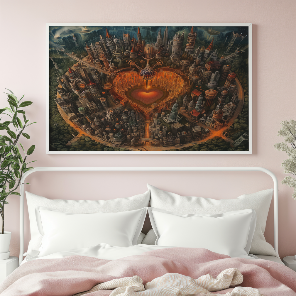 City of Love | Wooden Framed Poster