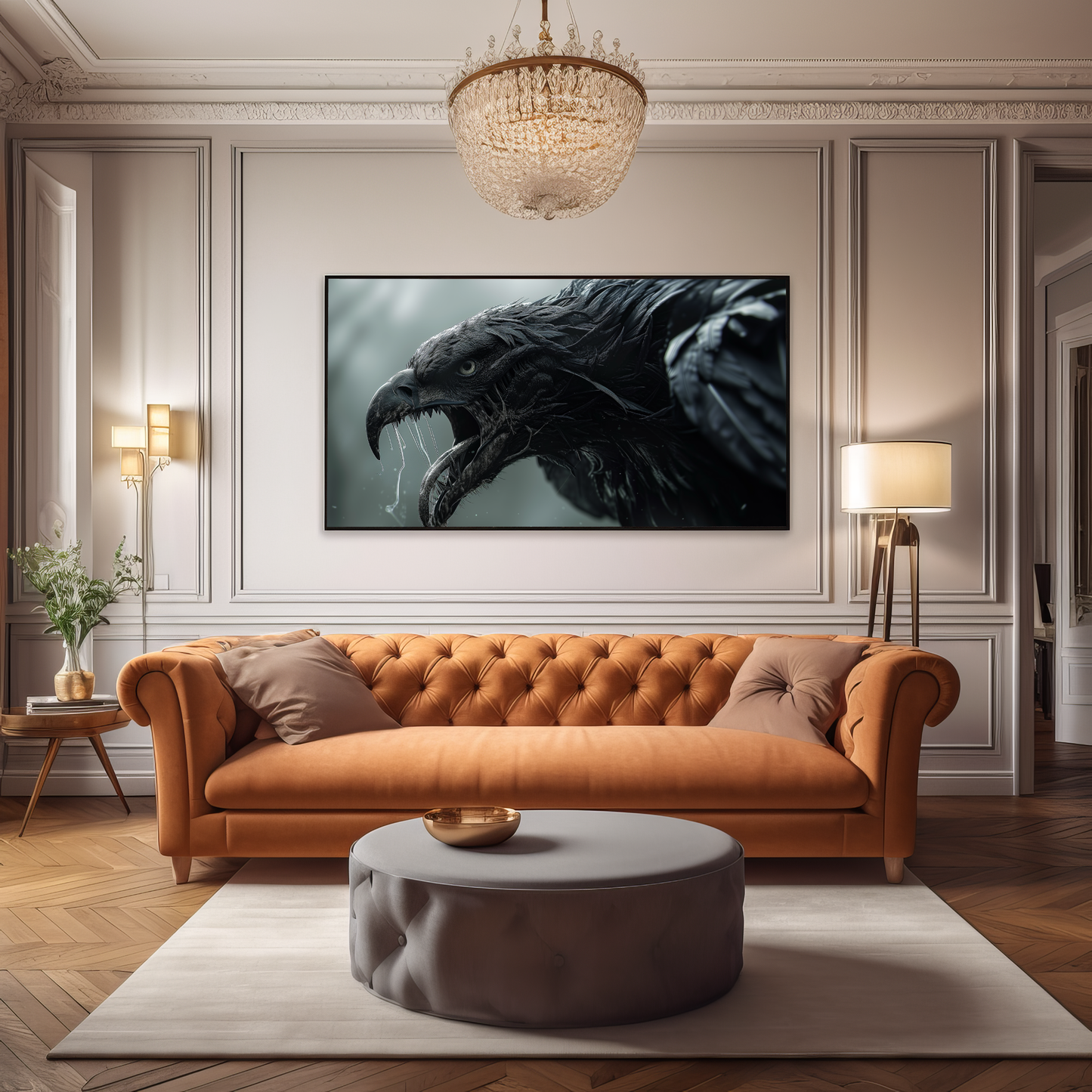 Mystique of the Shadow Raven | Wooden Framed Poster