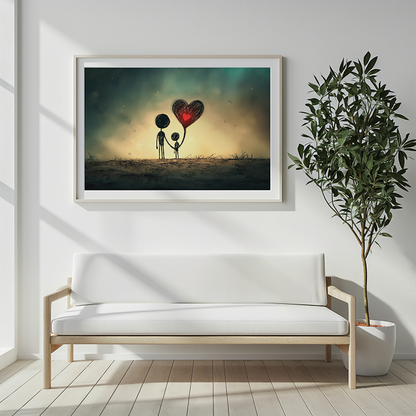 Father & Son | Wooden Framed Poster