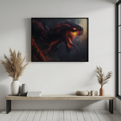 Ember's Wrath | Wooden Framed Poster