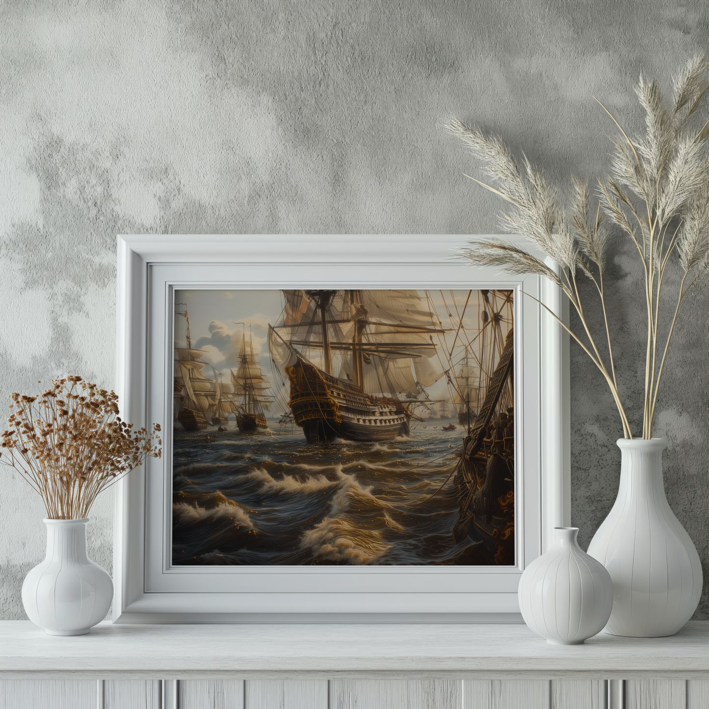 Golden Horizon | Metal Framed Poster