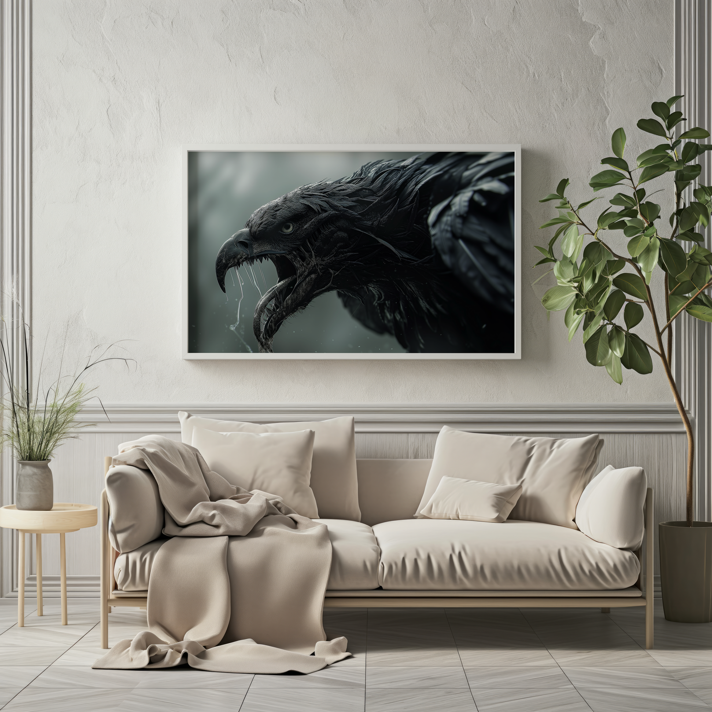 Mystique of the Shadow Raven | Canvas