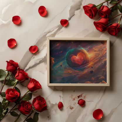 Cosmic Embrace | Wooden Framed Poster